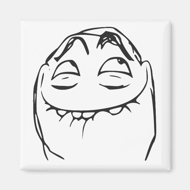 PFFTCH Laughing Rage Face Comic Meme Magnet (Front)