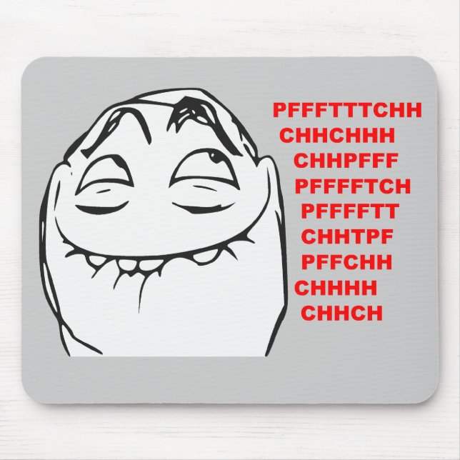 PFFTCH Laughing Rage Face Comic Meme Mouse Pad (Front)