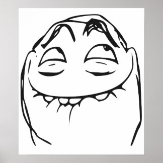 PFFTCH Laughing Rage Face Comic Meme Poster