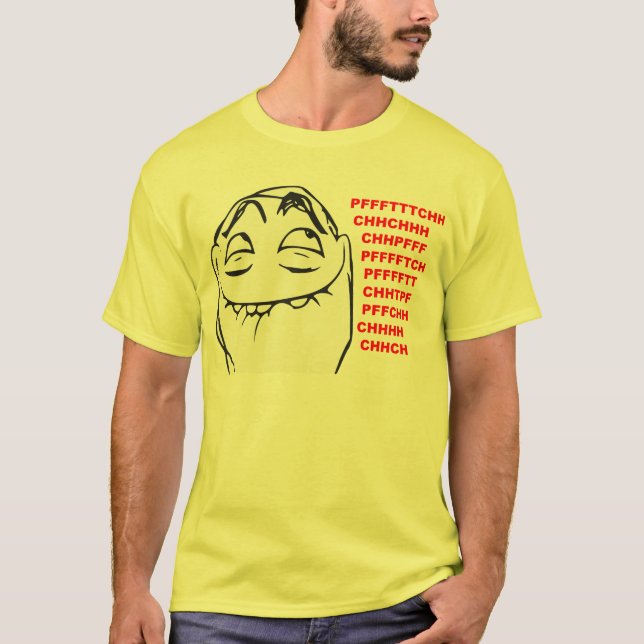 PFFTCH Laughing Rage Face Comic Meme T-Shirt (Front)