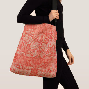 Pfirsich Floral Pattern William Morris Crossbody Bag
