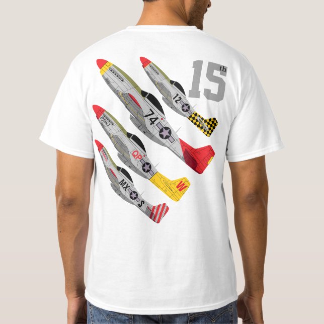 Pfive1 P-51 "15th Air Force" T-Shirt (Back)