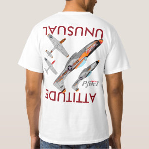 Pfive1 P-51A Unusual Attitude T-Shirt- T-Shirt- T-Shirt