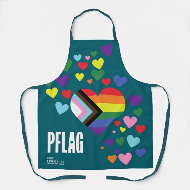 PFLAG All-Over Print Apron for darker background (Front)
