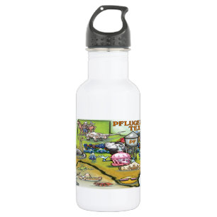 Pflugerville Texas Cartoon Map 532 Ml Water Bottle