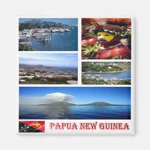 PG - Papua New Guinea - mosaic collage Magnet