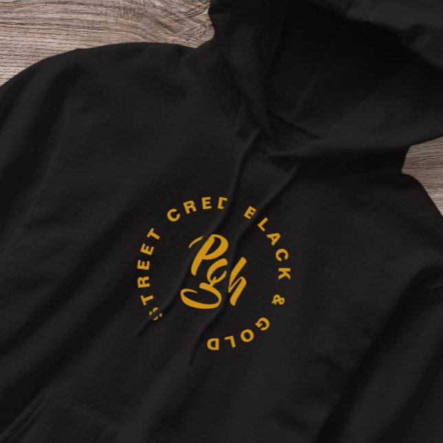 Pgh Active Streetwear Yinzer Black Gold Hoodie (Creator Uploaded)