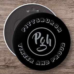 Pgh Yinzer Collectible Vintage Garment Stee Metal  6 Cm Round Badge