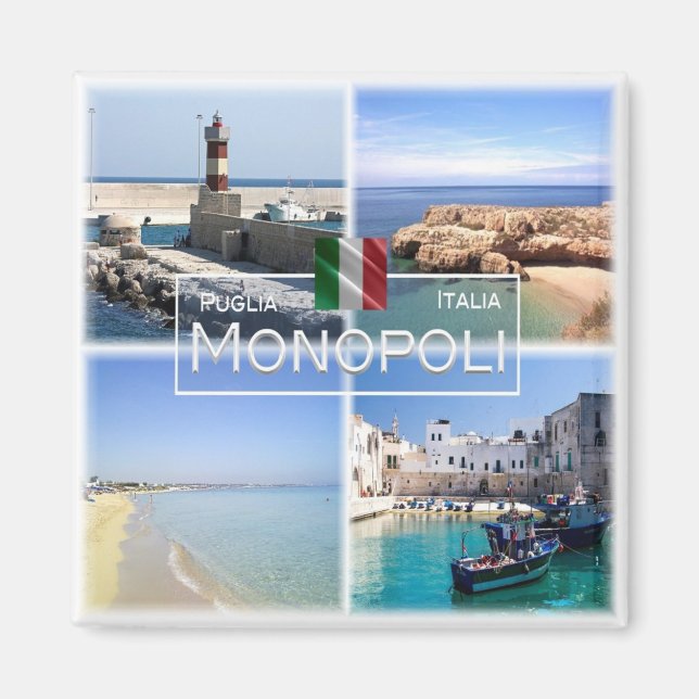 PGL019 MONOPOLI, Apulia, Itay, Fridge Magnet (Front)