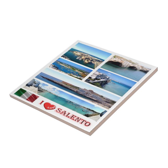 PGL025 SALENTO I Love, Apulia, Italy, Tile (Side)