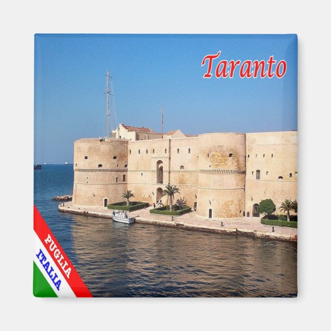 PGL041 TARANTO, Castle Aragonese  Apulia, Fridge Magnet (Front)
