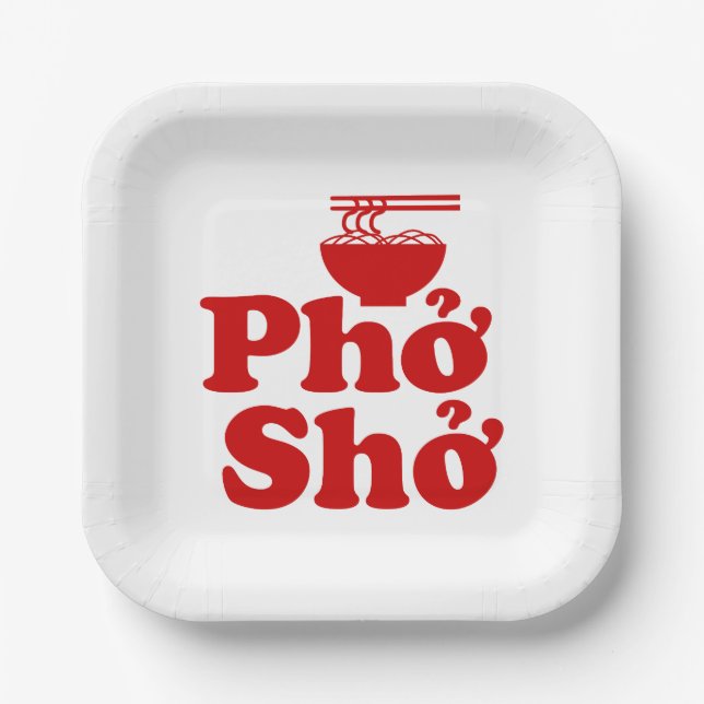 Phở Shở Paper Plate (Front)