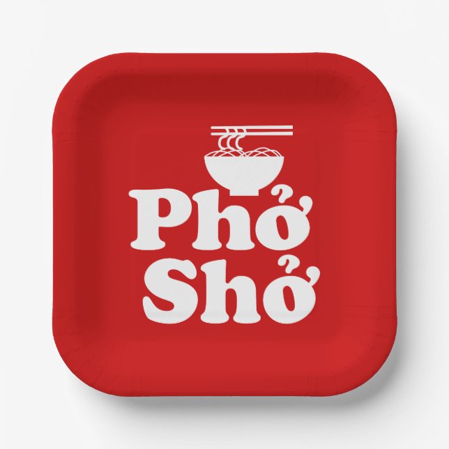 Phở Shở Paper Plate (Front)