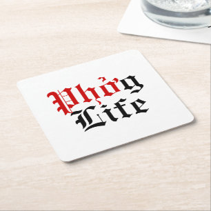 Phởg Life Square Paper Coaster