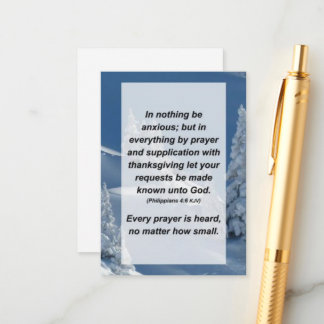 Ph. 4:6 In nothing be anxious; but in everything Enclosure Card