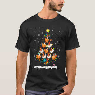 Ph Chicken Christmas Tree Pajama Matching Costume T-Shirt