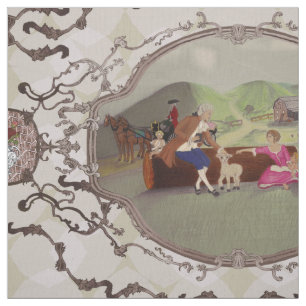 PH&D French Toile Fabric Dark Taupe