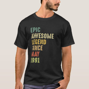 Ph Epic Awesome Since 1991 30Th Birthday Vintage T-Shirt