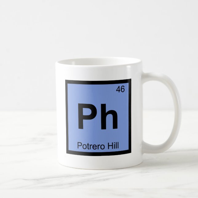 Ph - Potrero Hill San Francisco Chemistry Symbol Coffee Mug (Right)