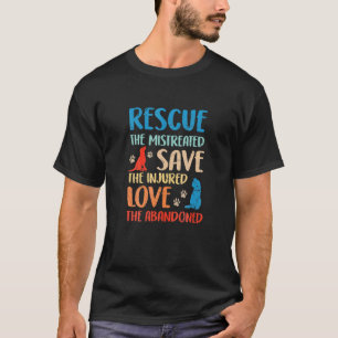 Ph Vintage Animal Rescue Dog Cat  Costume Pet Owne T-Shirt