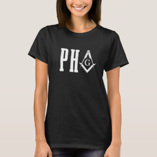 Pha Prince Hall Mason Freemason Masonic Square & C T-Shirt