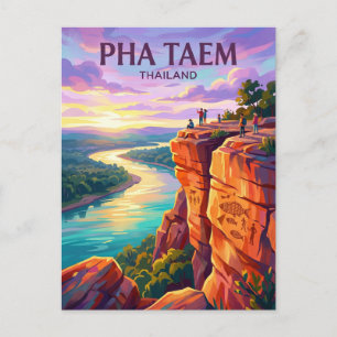 Pha Taem National Park Thailand Postcard