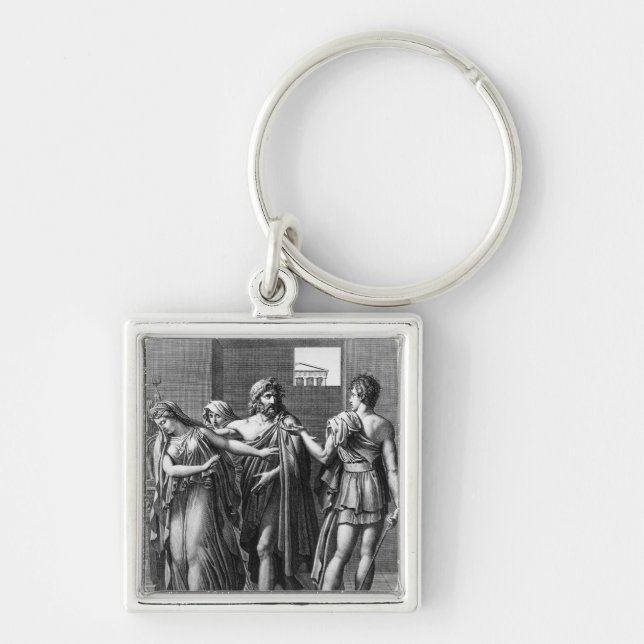Phaedra, Theseus and Hippolytus Key Ring (Front)