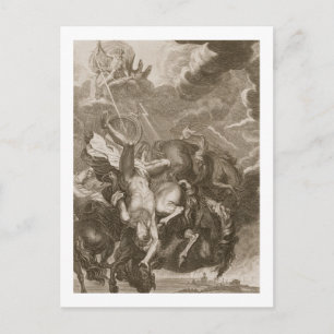 Phaeton Struck Down by Jupiter's Thunderbolt, 1731 Postcard