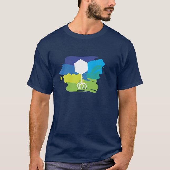 Phage Logo T-Shirt (Multi-Colour; Blue/Green) (Front)