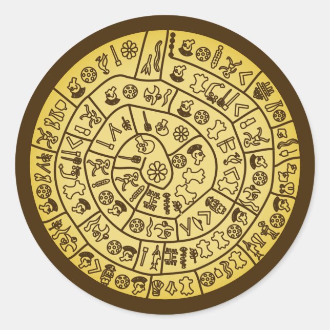 Phaistos Disc from Minoan Crete Classic Round Sticker (Front)