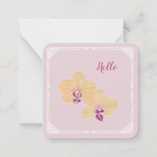 Phalaenopsis “Hello” Flat Note Card