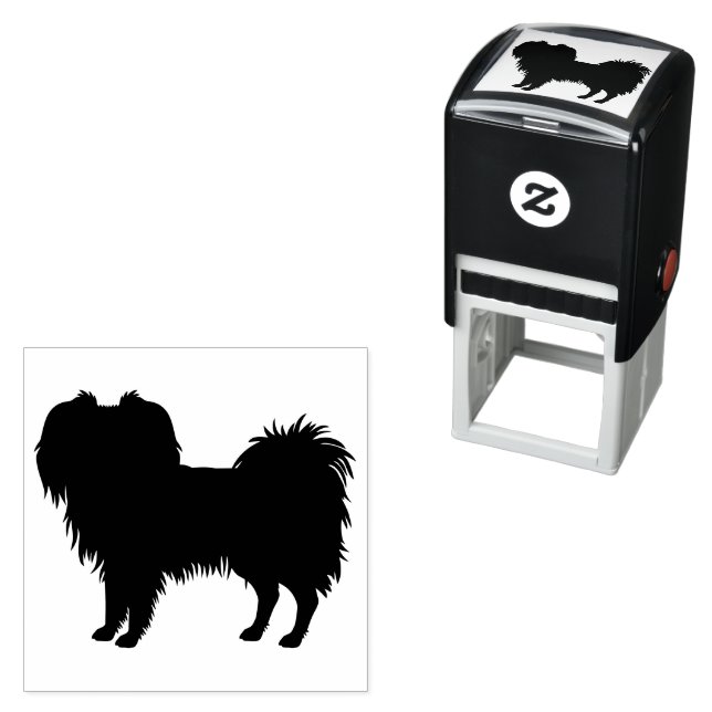 Phalène Toy Breed Dog Shape Silhouette Self-inking Stamp (In Situ)