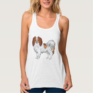 Phalène With Red Details Cute Cartoon Dog Design Singlet