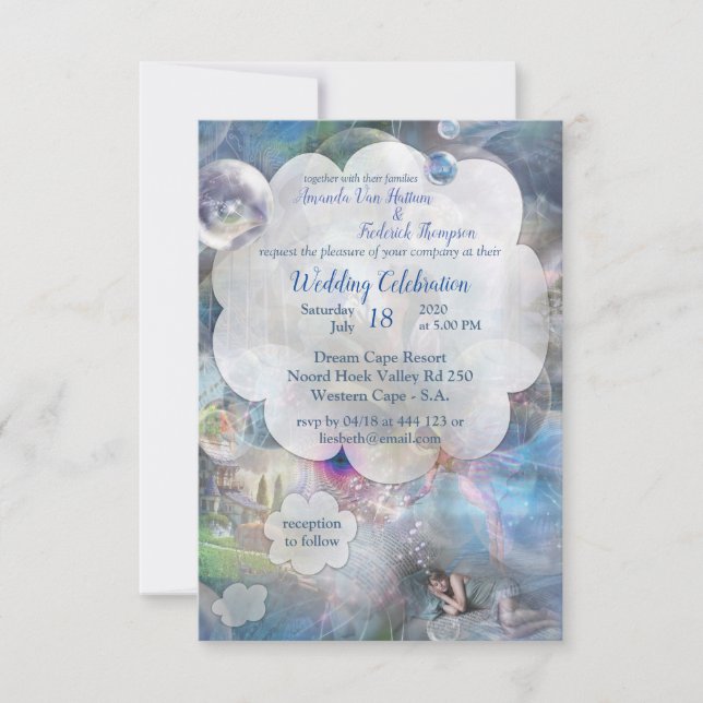 Phantasmagoria Fantasy Wedding Thank You Card (Front)