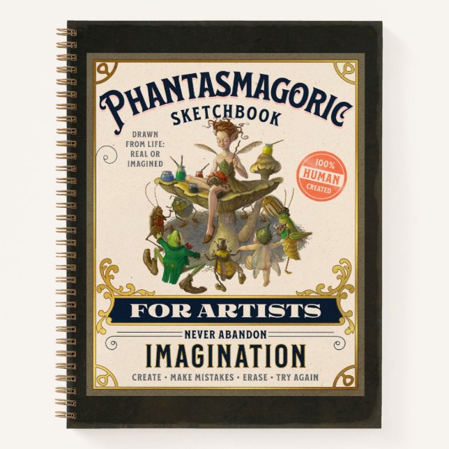 “Phantasmagoric Sketchbook” 8.5 x 11" Notebook (Front)