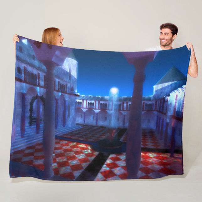 Phantastes: Courtyard of the Palace Fleece Blanket (In Situ)