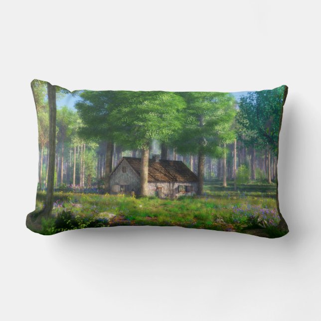 Phantastes: The Forest Cottage Pillow (Front)