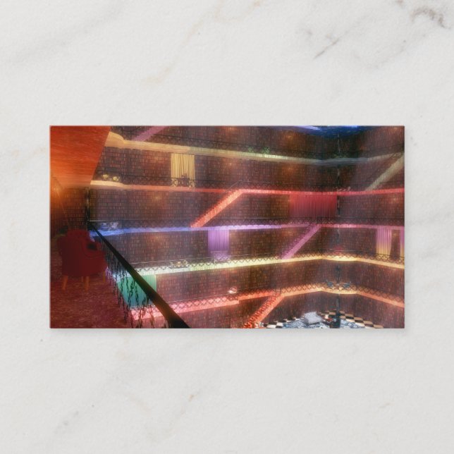 Phantastes: The Palace Library Bookmarks Business Card (Front)