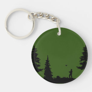 Phantom Drone in the Forest Key Ring