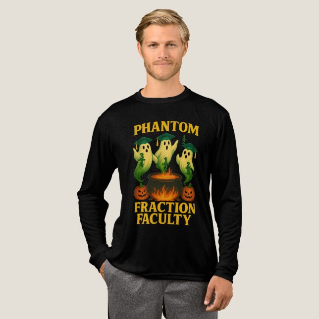 Phantom Fraction Faculty Ghosts Halloween Tri-Blend Shirt (Full Front)