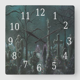 Phantom Graveyard Square Clock