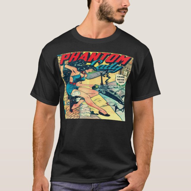Phantom Lady Classic Comic Book Cover T-Shirt (Front)