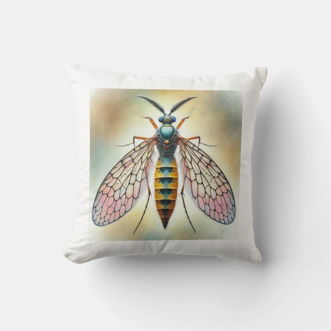 Phantom Midge 120724IREF114 - Watercolor Cushion (Front)