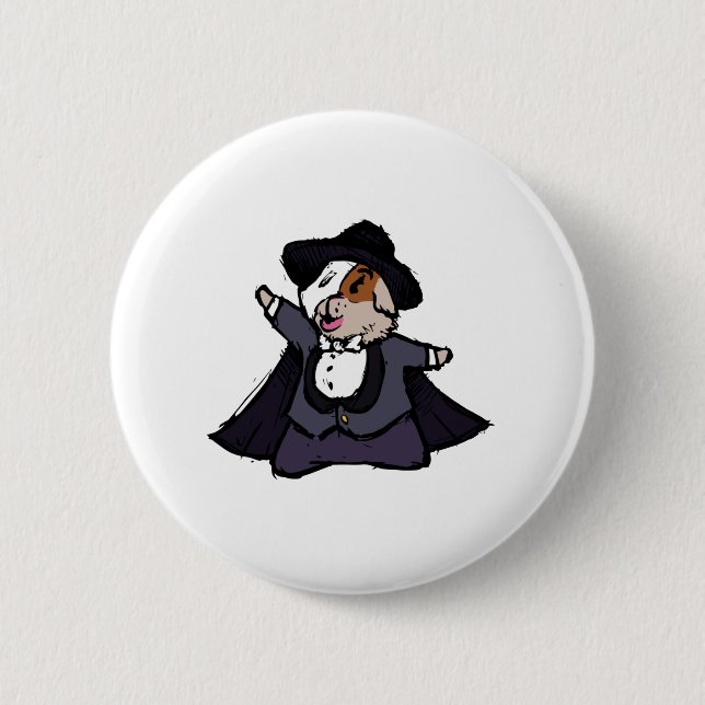 Phantom of the Opera Guinea Pig 6 Cm Round Badge (Front)