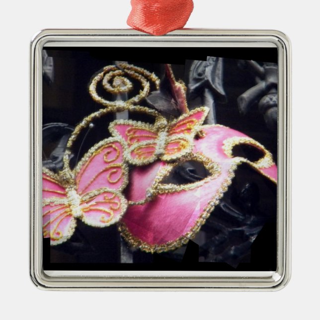 Phantom Pink Metal Tree Decoration (Front)