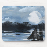 Phantom Pirate Ship At Night
