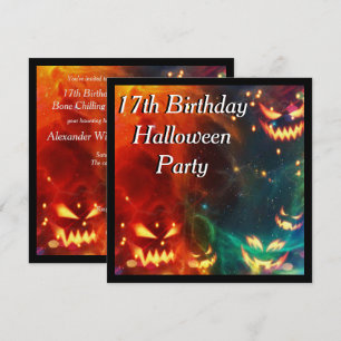 Phantom Pumpkins 17th Birthday Party Invitation