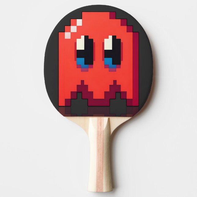 phantom red pixel art fanart PacMan Ping Pong Paddle (Front)