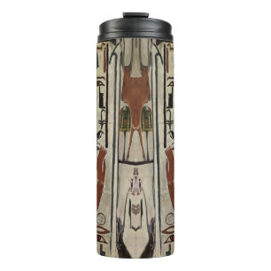 Pharaoh Ancient Egypt Tomb mural graffiti Artwork Thermal Tumbler