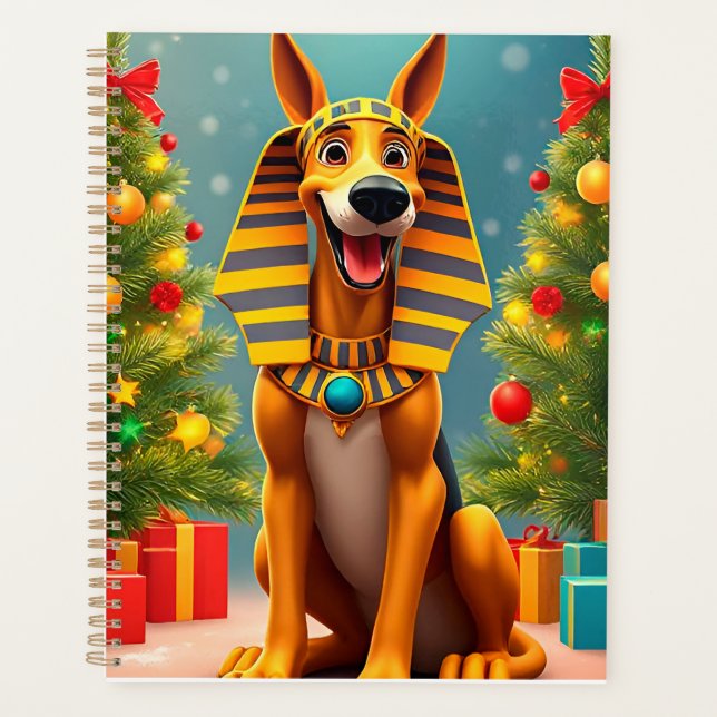 🎁Pharaoh Dog Christmas Planner Holiday Gift ✨ (Front)